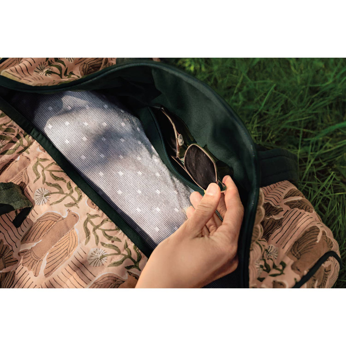 Peregrine Block Print Weekender Bag