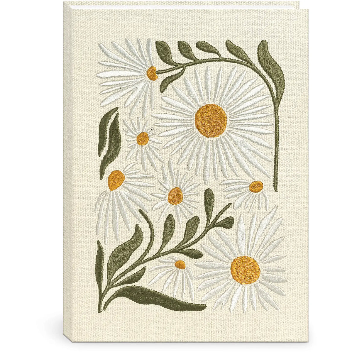 Fabric Journal Flower Market White Daisies
