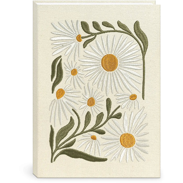 Fabric Journal Flower Market White Daisies