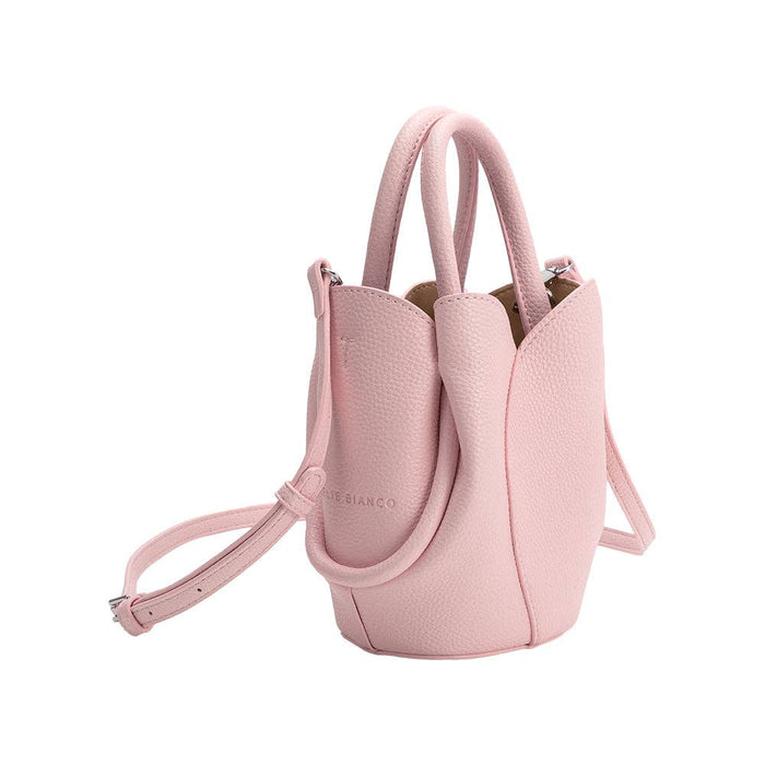 Tulip Mini Pink Recycled Vegan Leather Top Handle Bag