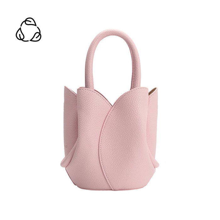 Tulip Mini Pink Recycled Vegan Leather Top Handle Bag