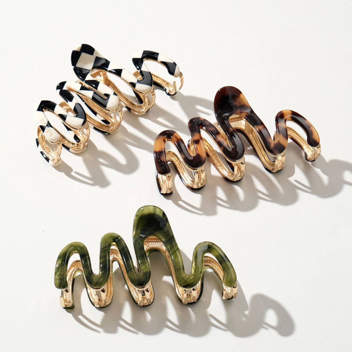 Willow Vintage Squiggle Metal Claw Clip - Large