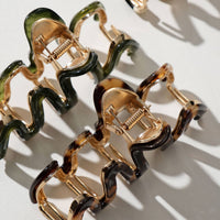Willow Vintage Squiggle Metal Claw Clip - Large