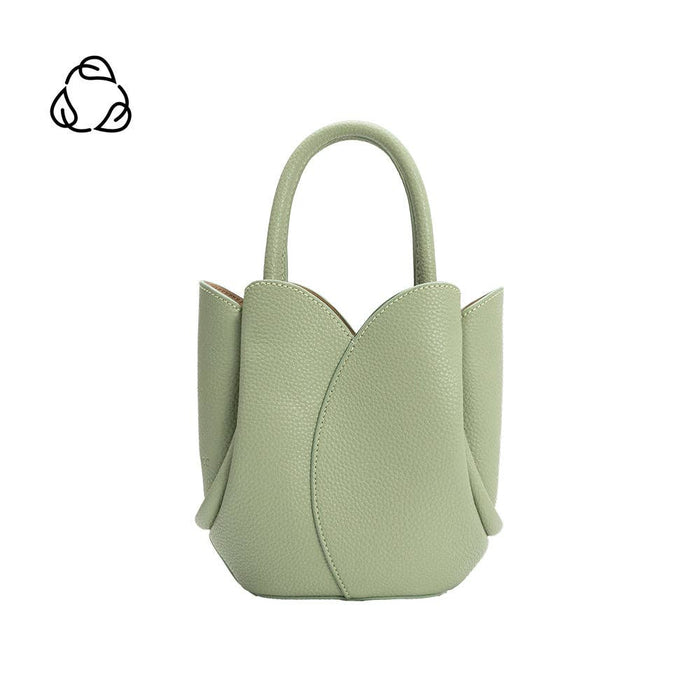 Tulip Mini Sage Recycled Vegan Leather Top Handle Bag