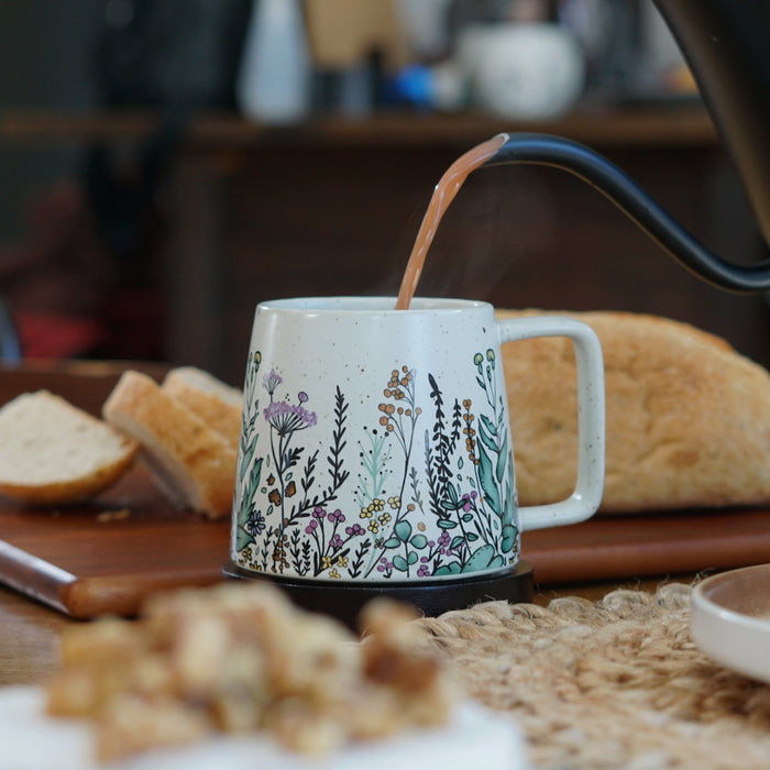 Floral Harmony Stoneware Mug