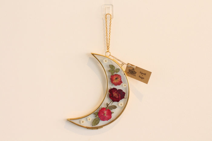 Crimson Moon Floral Frame