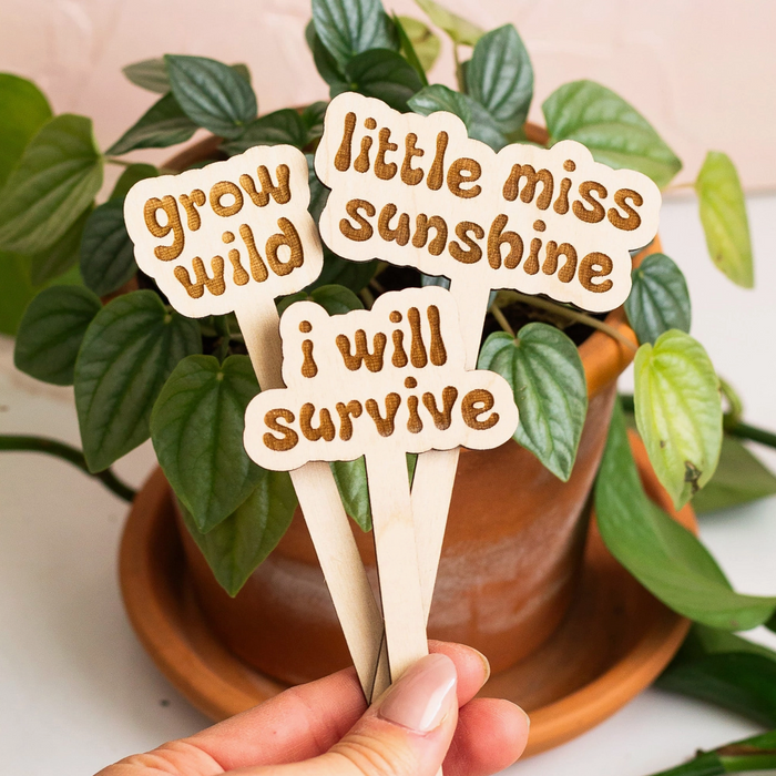 Retro Plant Markers