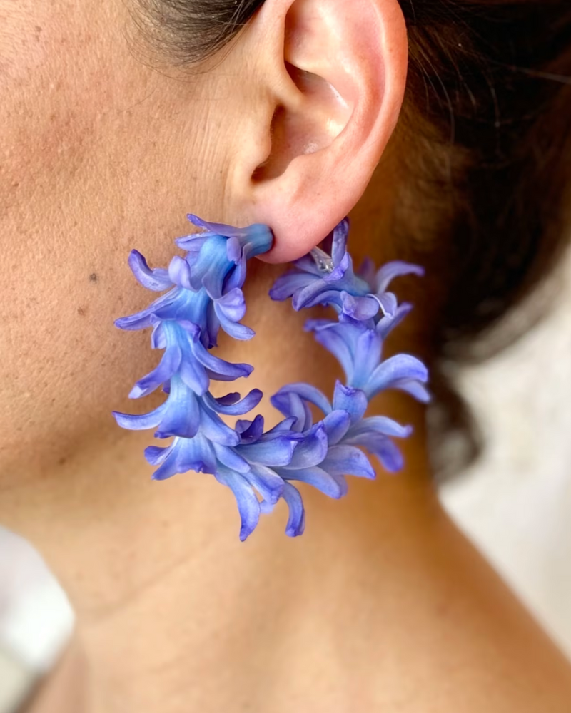 Hyacinth Hoop Earrings