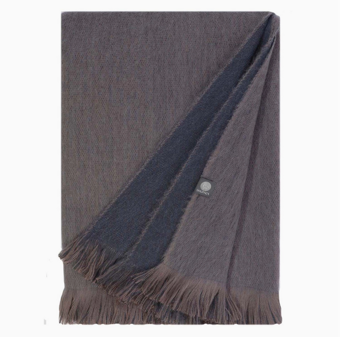 Alpaca Double Sided Throw - Toffee Breeze