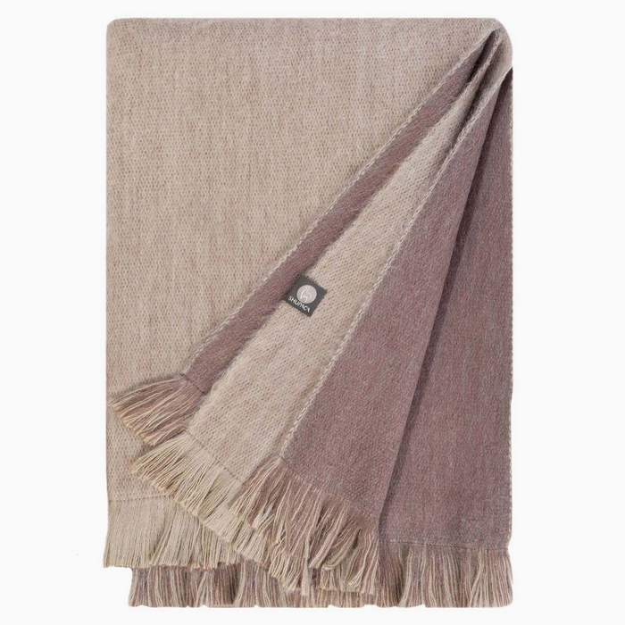 Alpaca Double Sided Throw - Chestnut