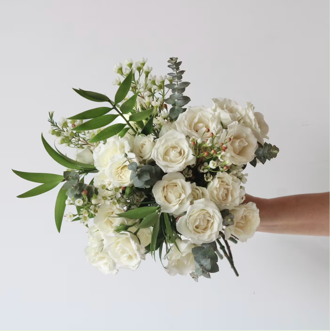White & Green Neutral Petite Bouquet