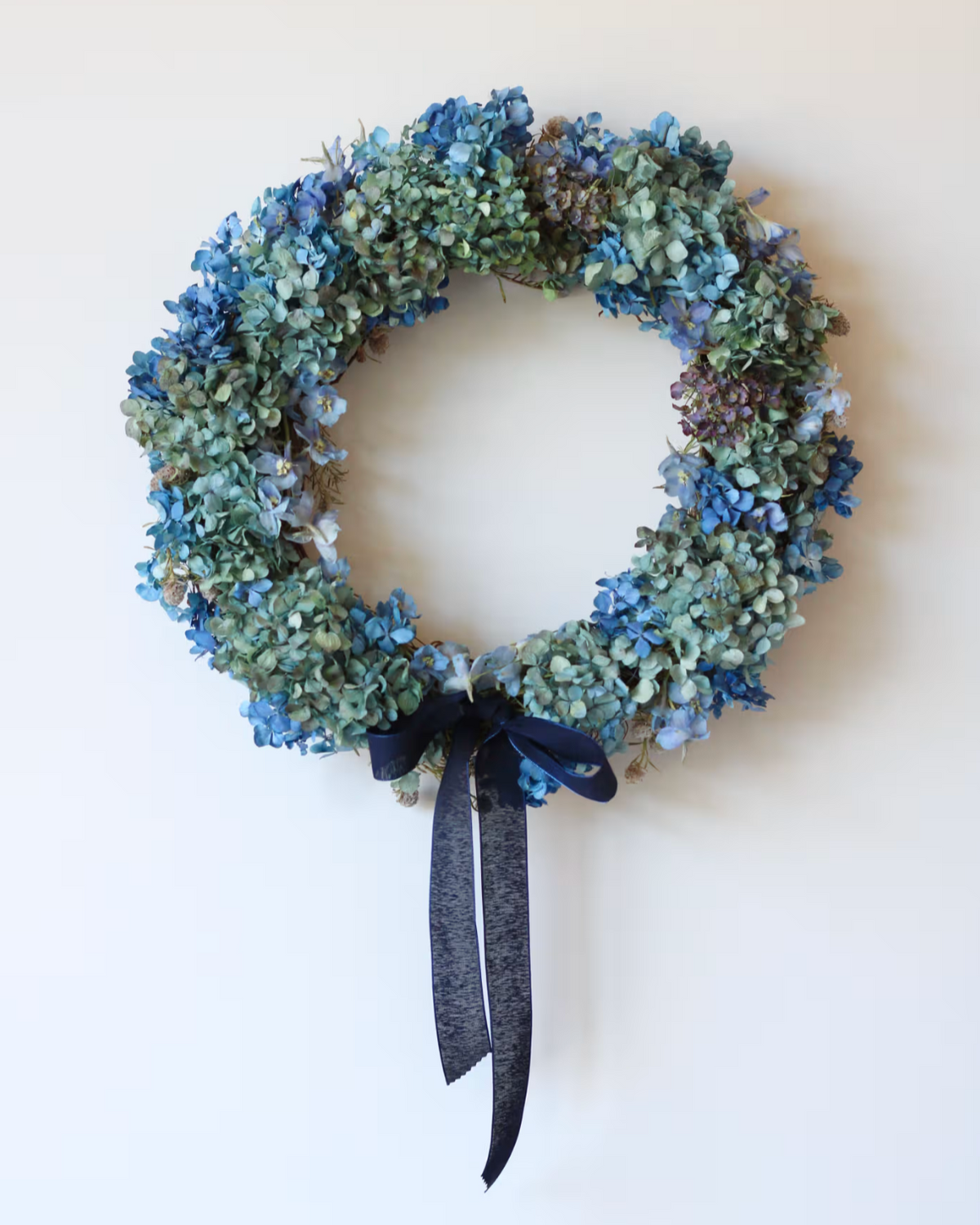 Dried Floral Wreath: Hydrangea Harmony