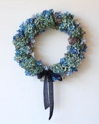 Dried Floral Wreath: Hydrangea Harmony