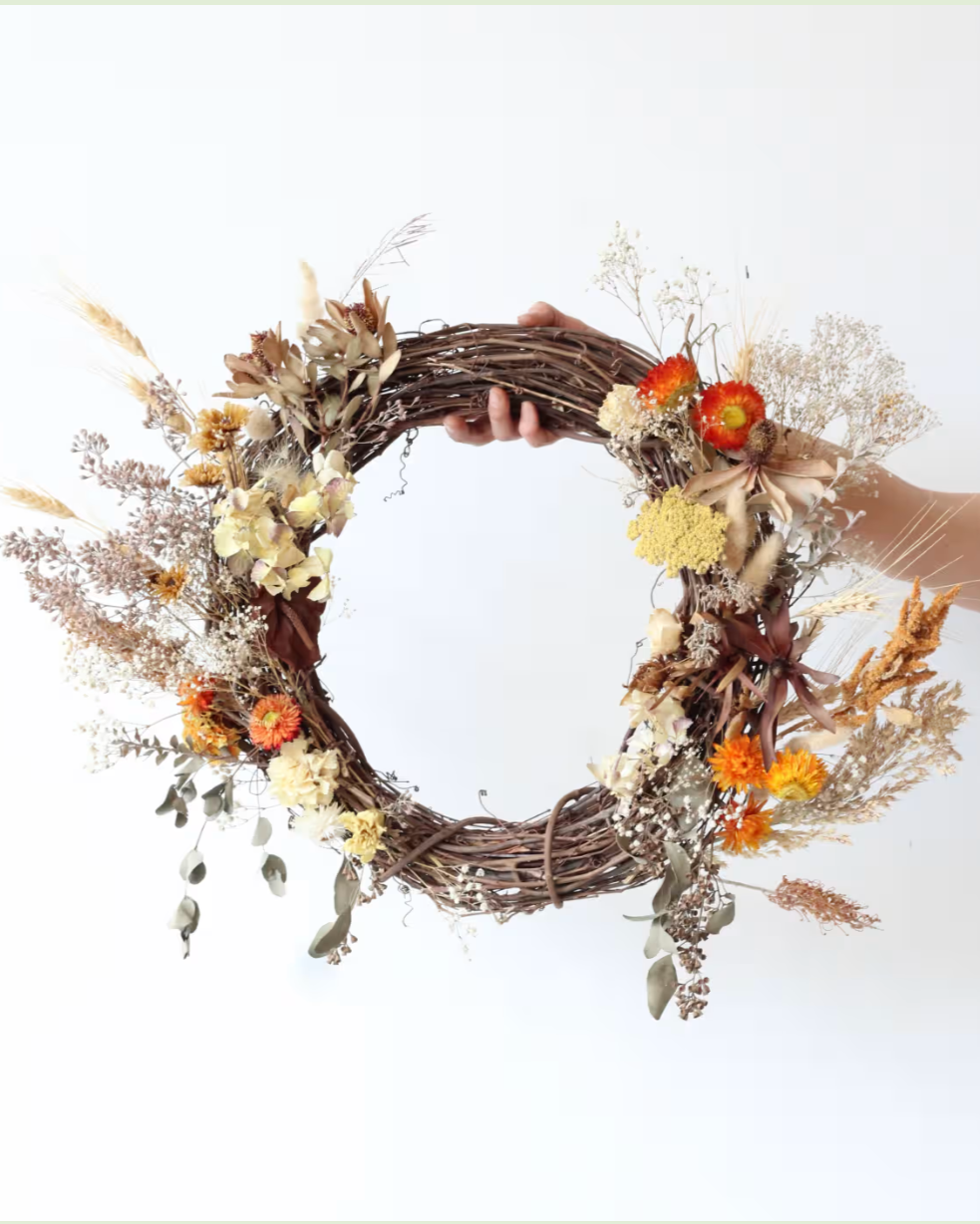 Dried Floral Wreath: Sunset