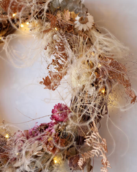Dried Floral Wreath: Rustic Glow