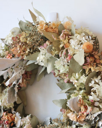Dried Floral Wreath: Pastel Petals