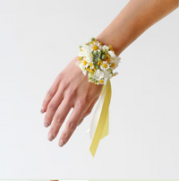 Yellow & White Corsage