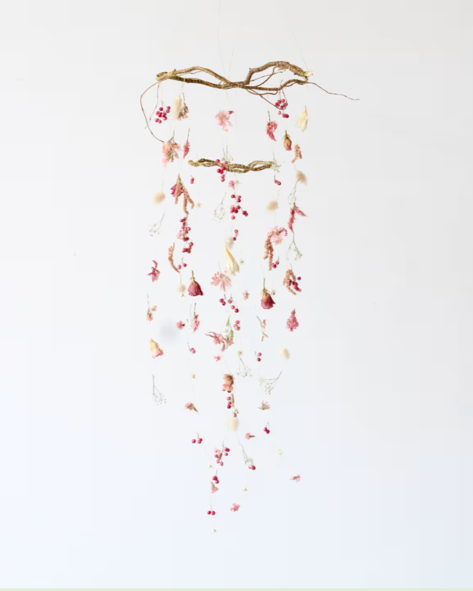 Dried Floral Hanging: Rosy Mobile