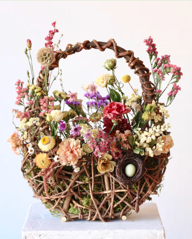 Dried Floral Basket: Spring Blossom