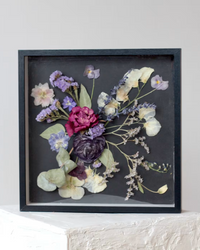 Dried Floral Shadowbox Frame: Amethyst