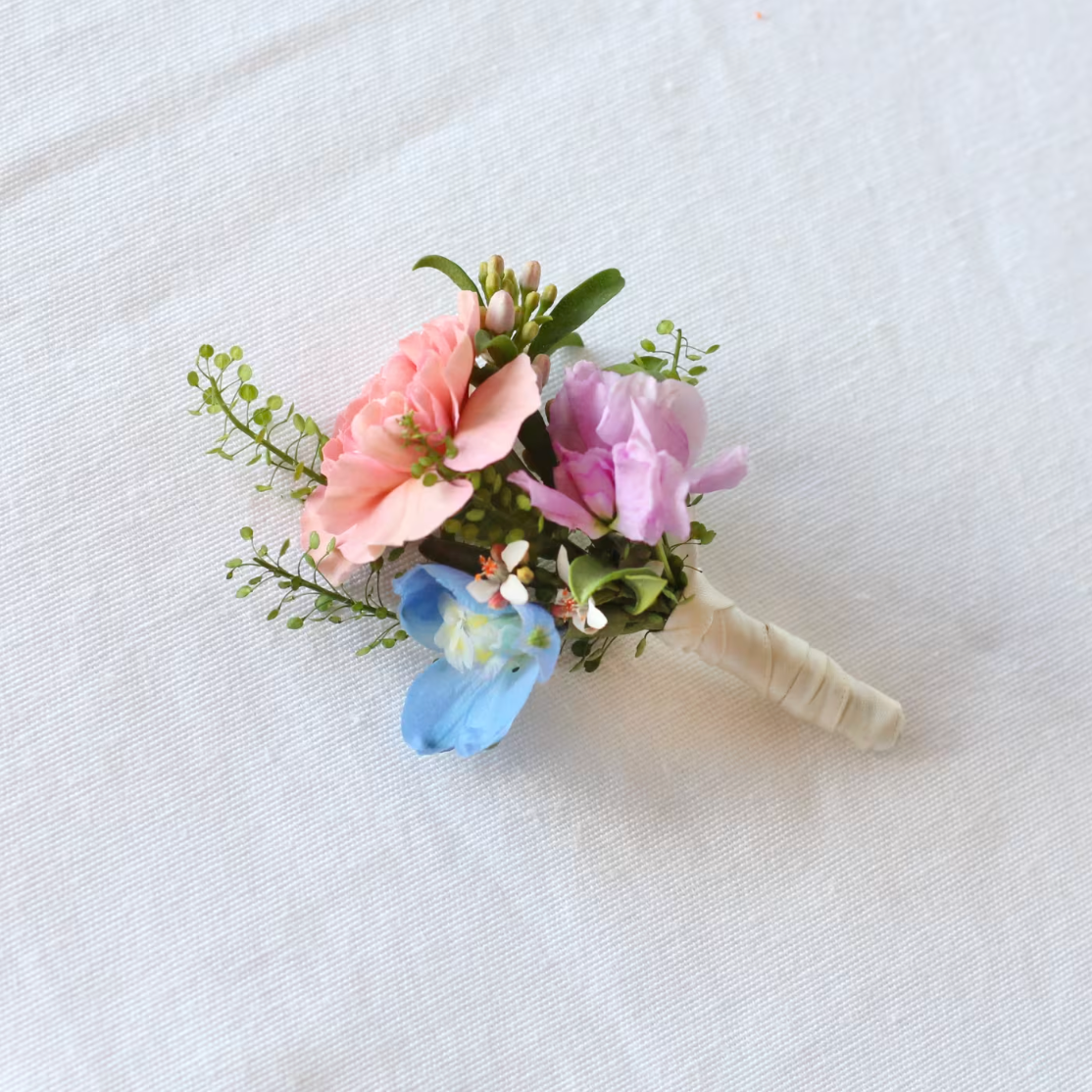 Pastel Boutonniere