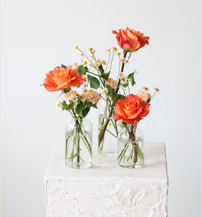 Summer Garden Bud Vase Trio