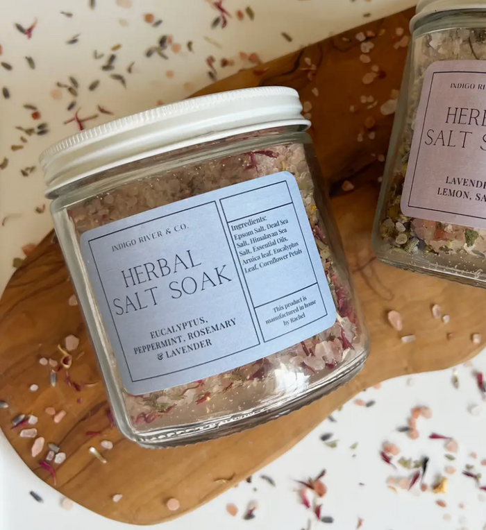 Herbal Salt Soak: Eucalyptus Peppermint Rosemary & Lavender