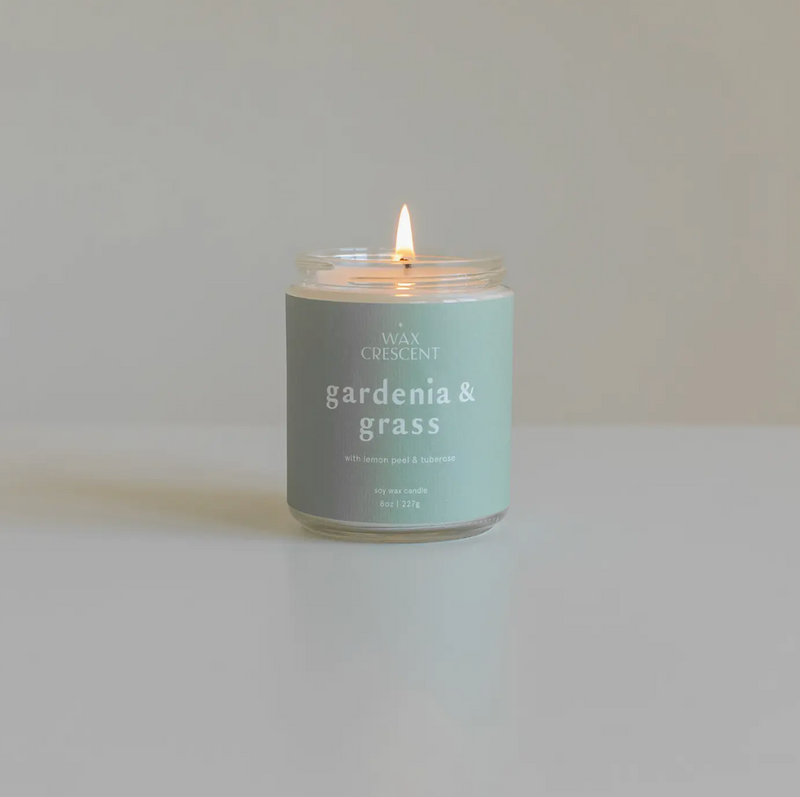Gardenia & Grass Soy Wax Candle