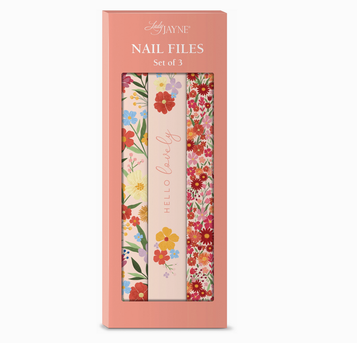 Botanical Pink Floral Nail File Set