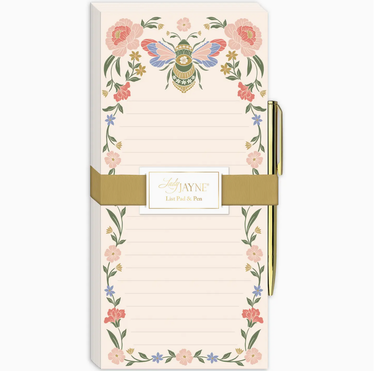 Bee Magnetic List Pad with Pen