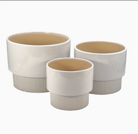 Modern Off White Ceramic Planter Pots