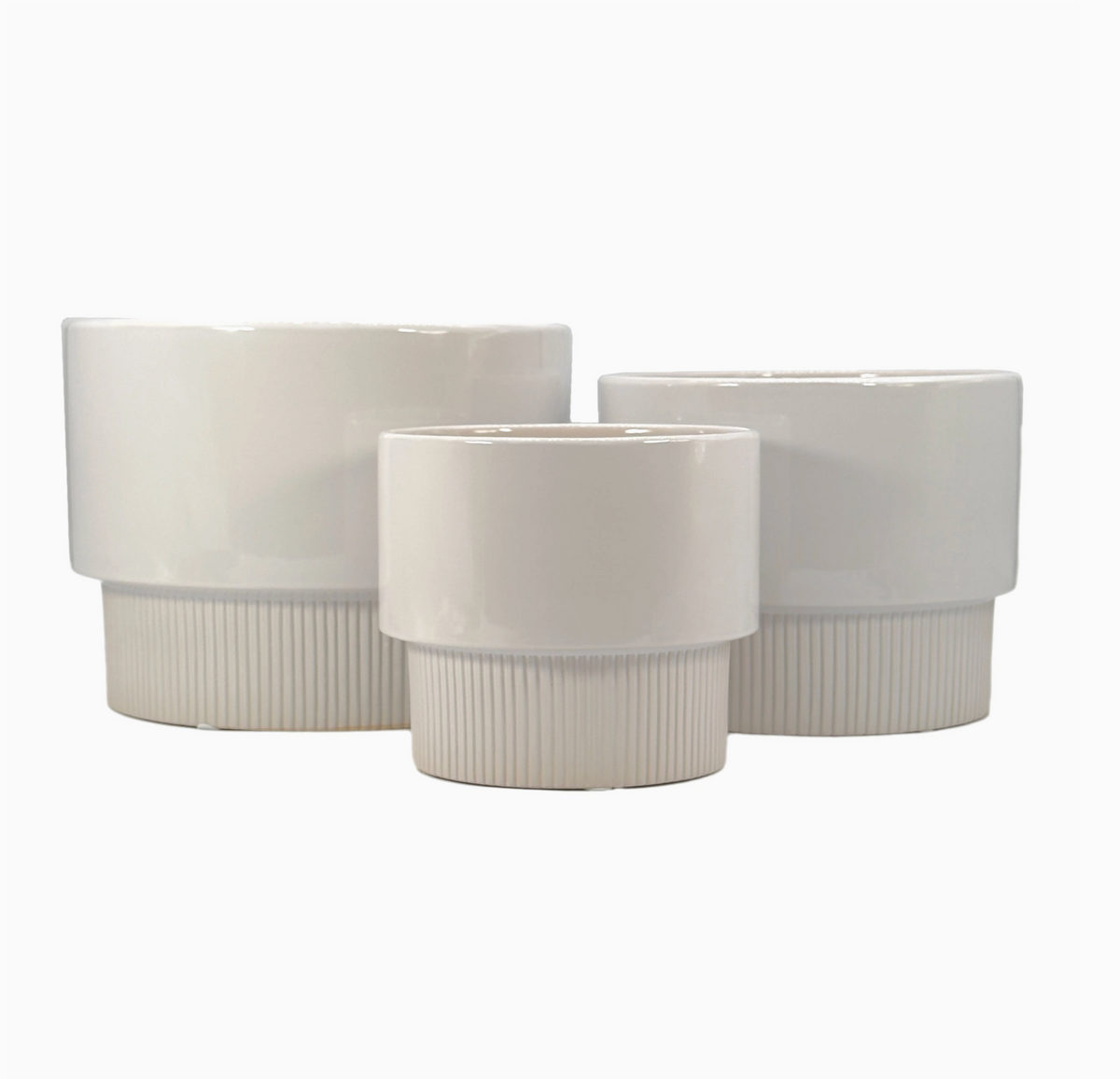 Modern Off White Ceramic Planter Pots
