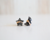 Rutilated Quartz Moonbeam + Stardust Studs - 14K Gold Filled