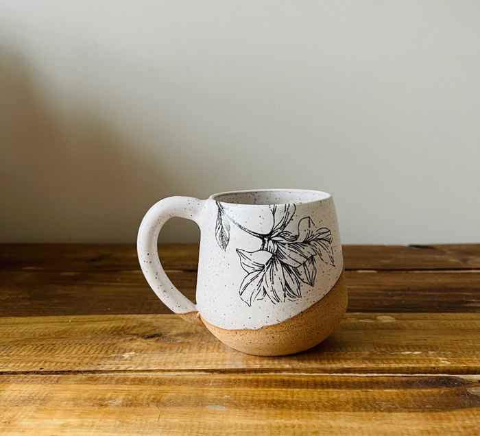 Handmade Ceramic Flower Mug