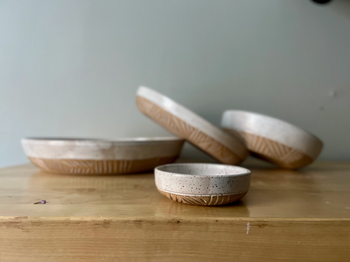 Handmade Carved Ramekin