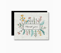 Wildflower Seed Paper Greeting Card: Thank You (Pastel)