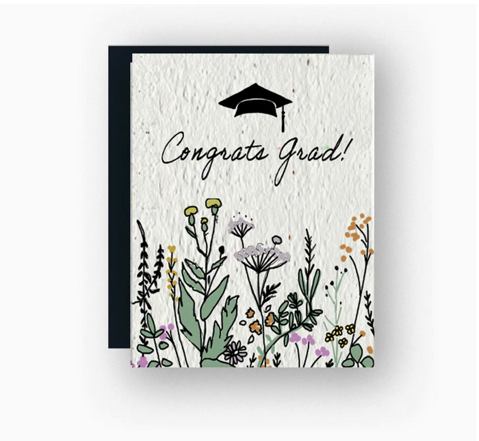 Wildflower Seed Paper Greeting Card: Congrats Grad