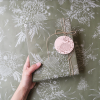 Tissue Paper: King Protea in Olive