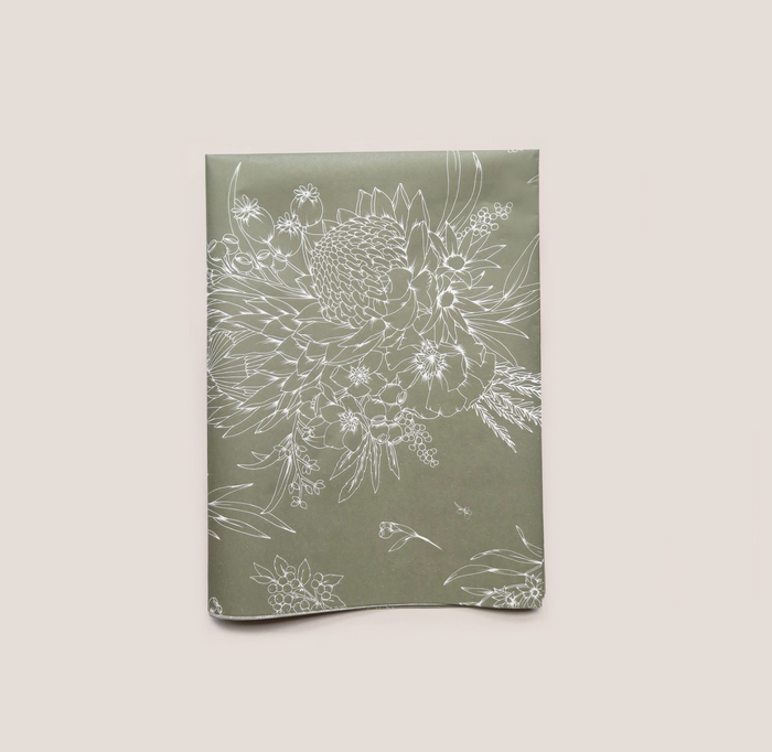 Tissue Paper: King Protea in Olive