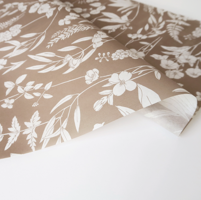 Tissue Paper: Botanical in Mocha