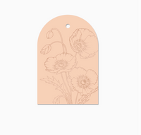 Gift Tag: Pink Poppies