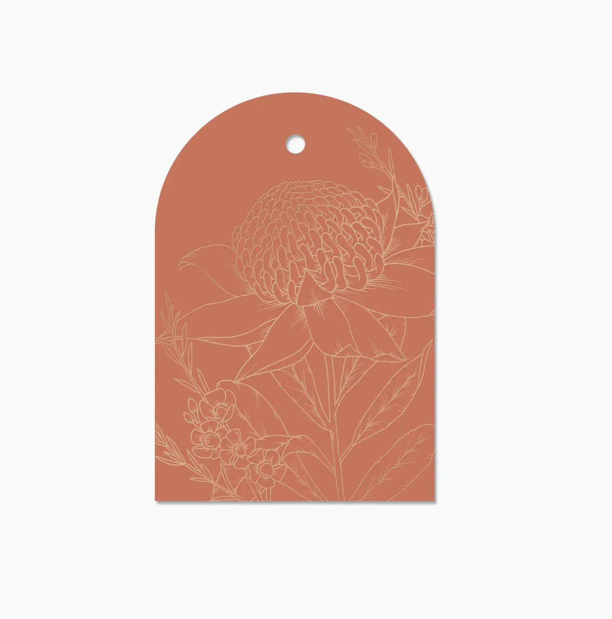 Gift Tag: Rust Waratah