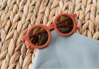 Kids Retro Sunglasses: Coral Red