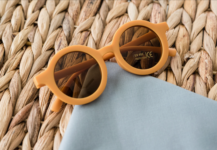 Kids Retro Sunglasses: Mustard