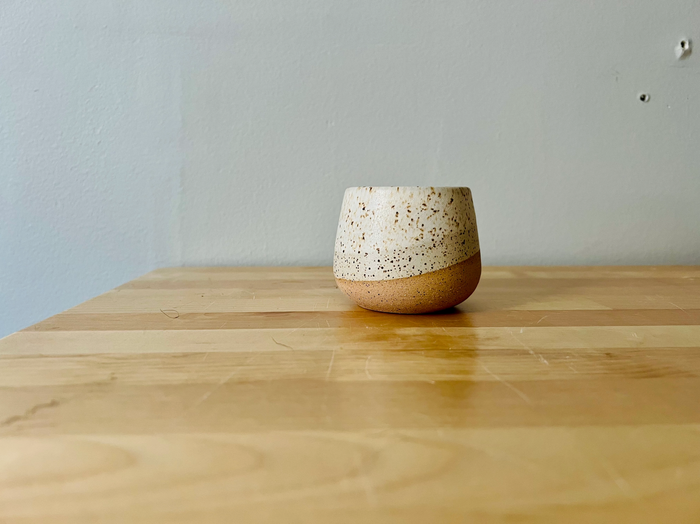Handmade  Espresso Cup - Speckled White