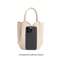 Tulip Mini Bone Recycled Vegan Leather Top Handle Bag
