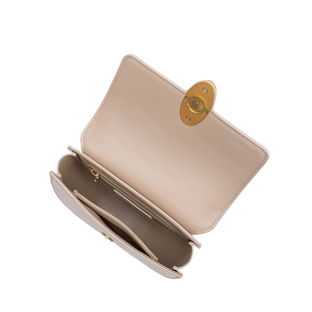 Esther Bone Recycled Vegan Leather Crossbody Bag