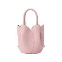 Tulip Mini Pink Recycled Vegan Leather Top Handle Bag