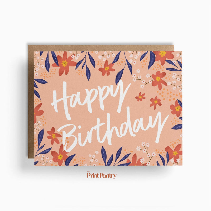 Floral Birthday Greeting Card