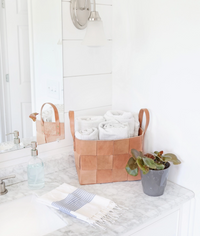 Abundance Leather Basket